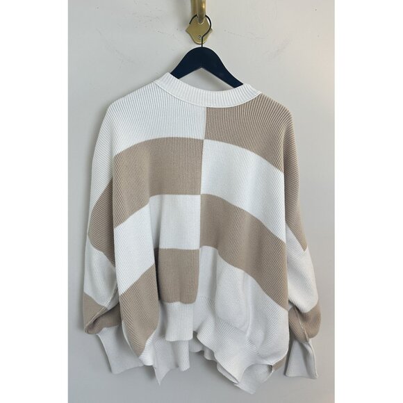 FREE PEOPLE Easy Street Checkered Tunic in White Sand Combo Size Medium - Picture 5 of 8